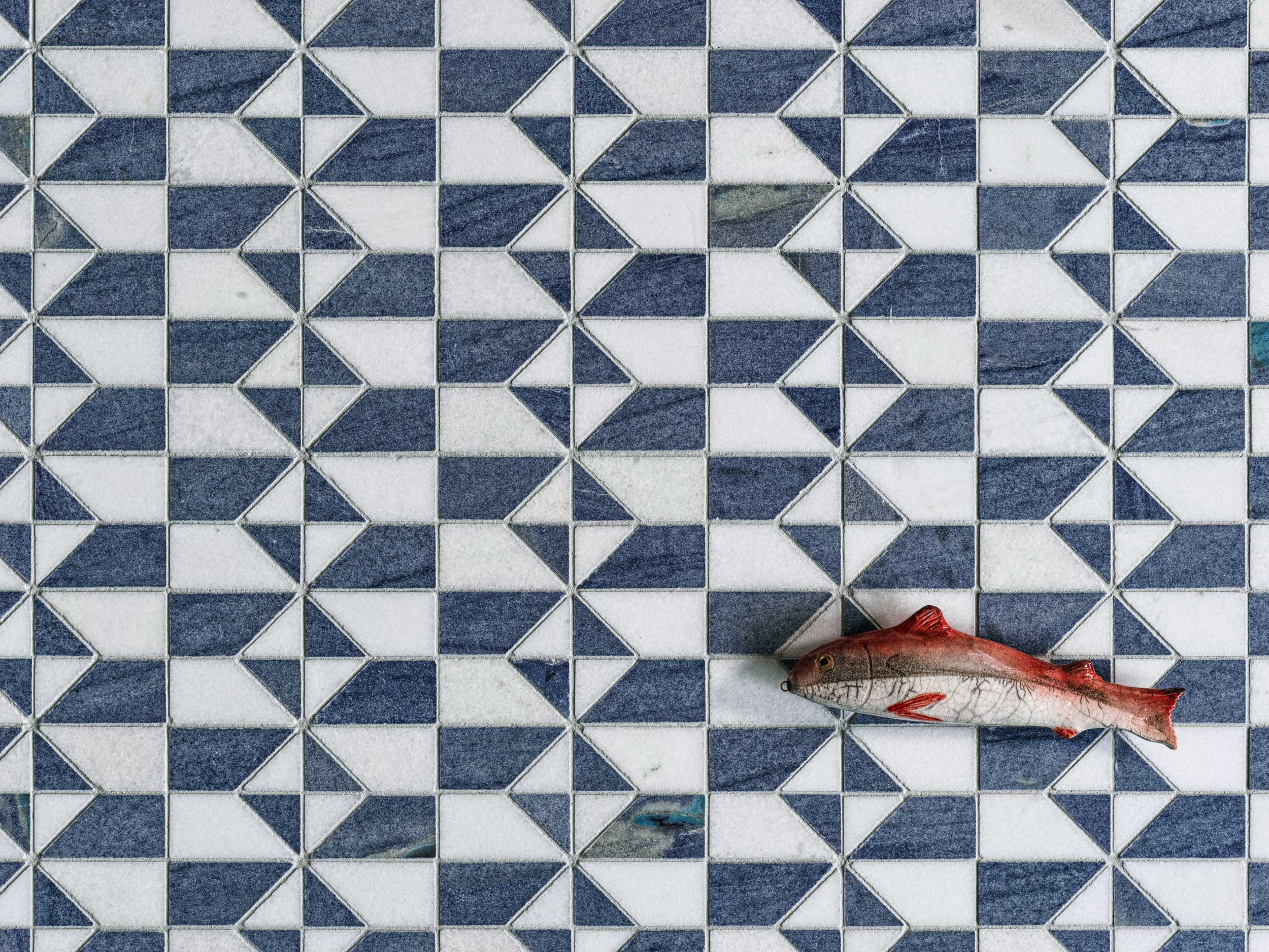 Sibella Court Tradewinds Mariner Azul Macaubas and Thassos Mosaic