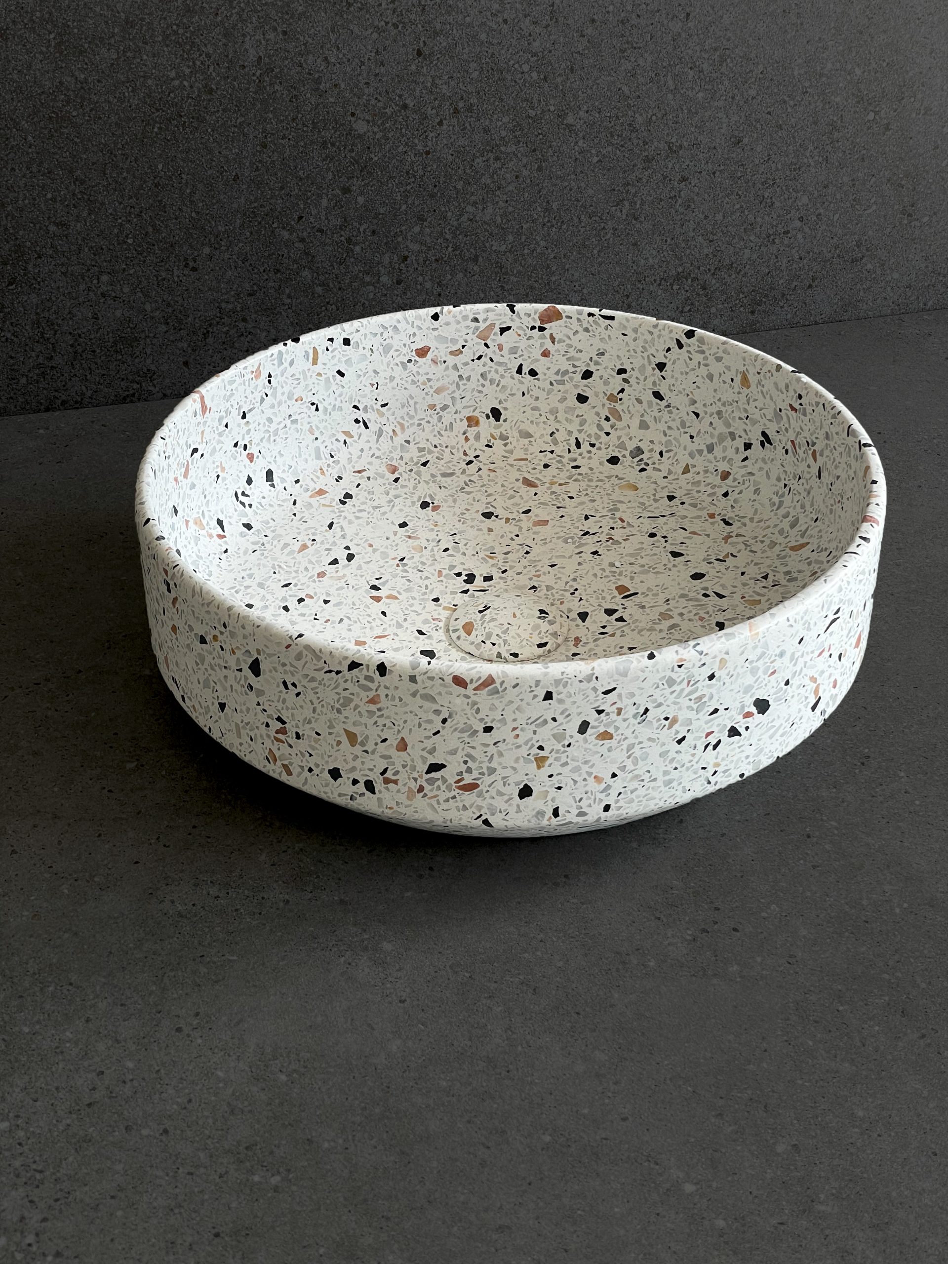White Italian Terrazzo Basin