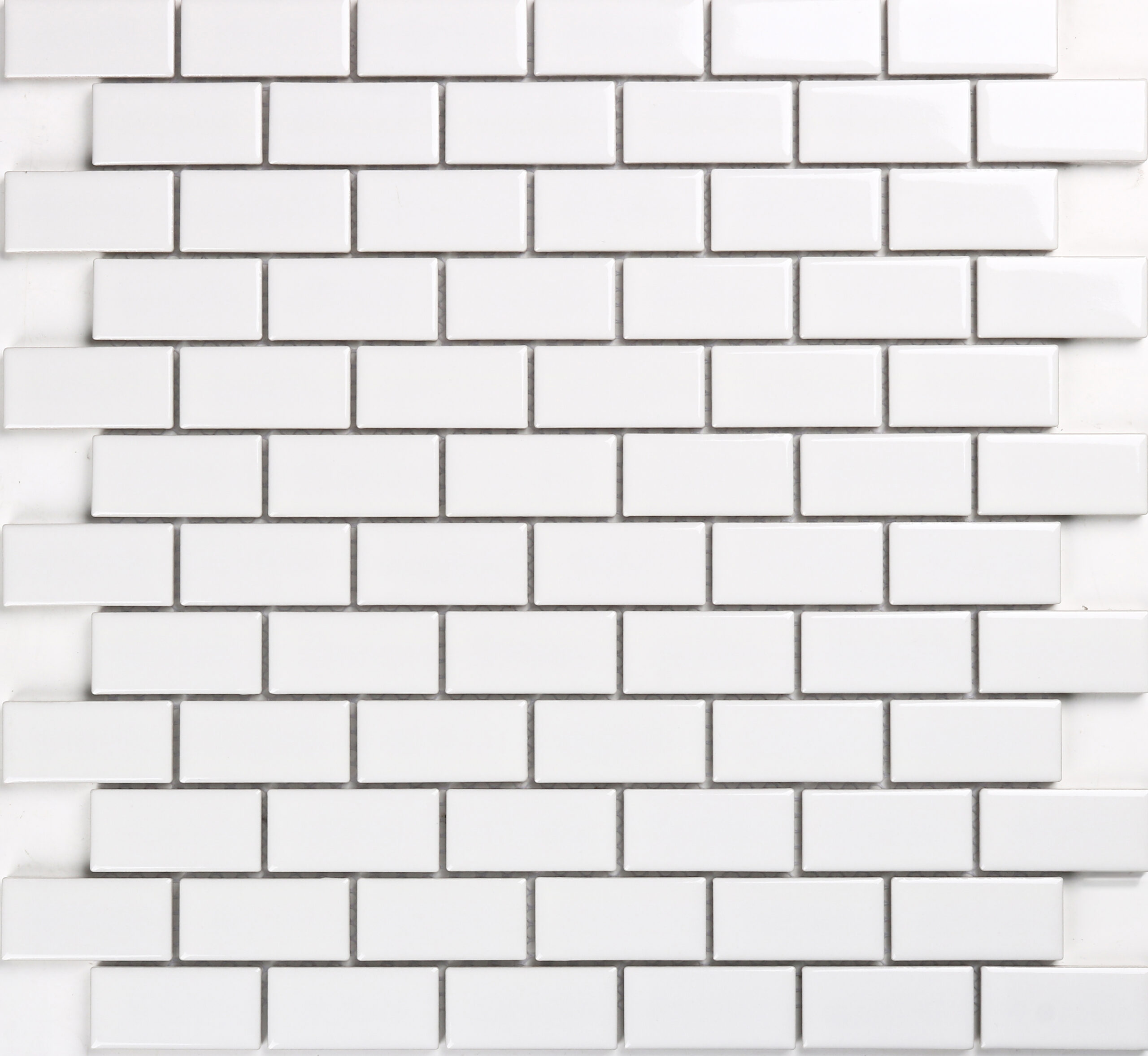 Mini Brick Bond White Gloss