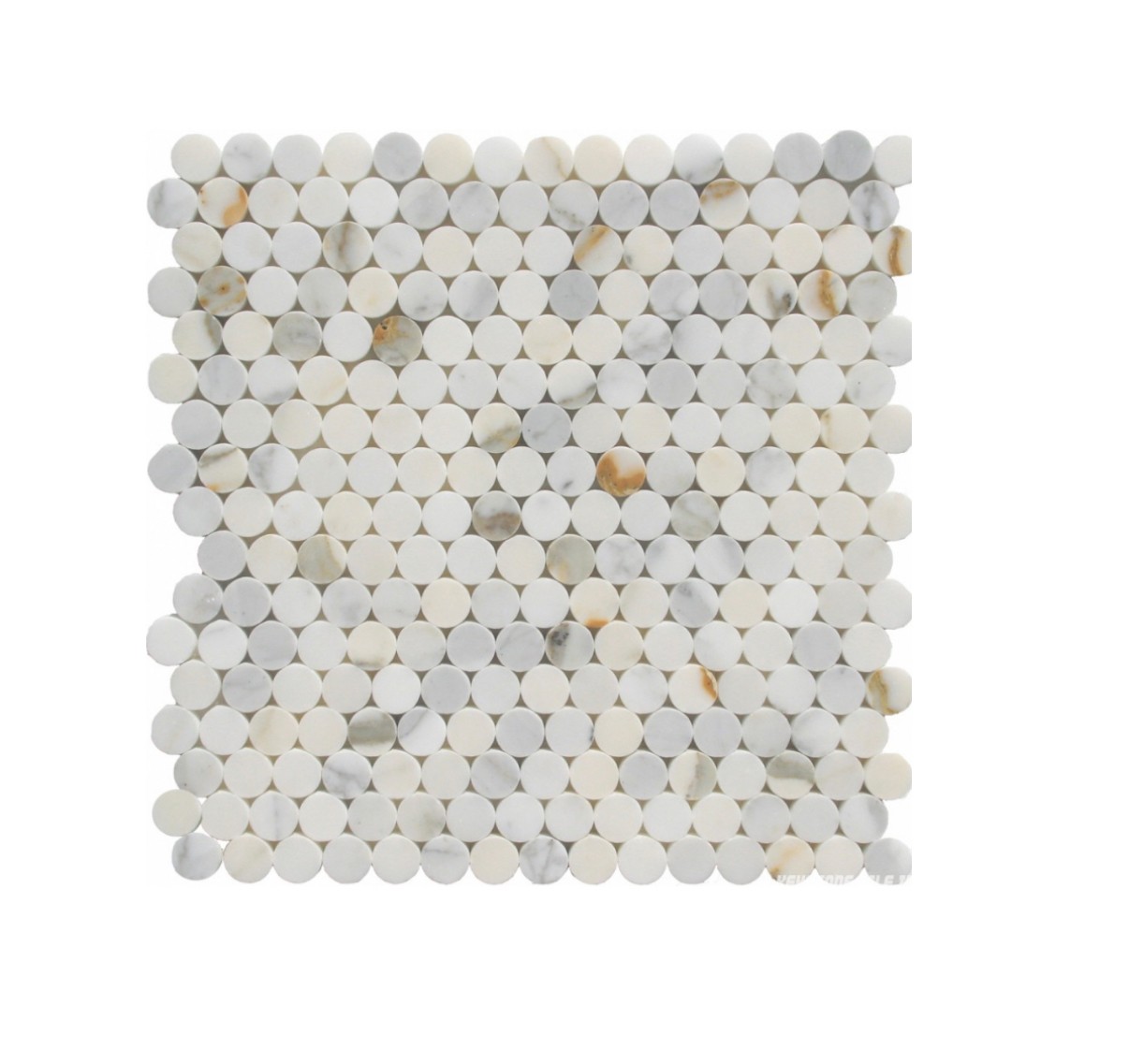 Calacatta Penny Round Mosaic