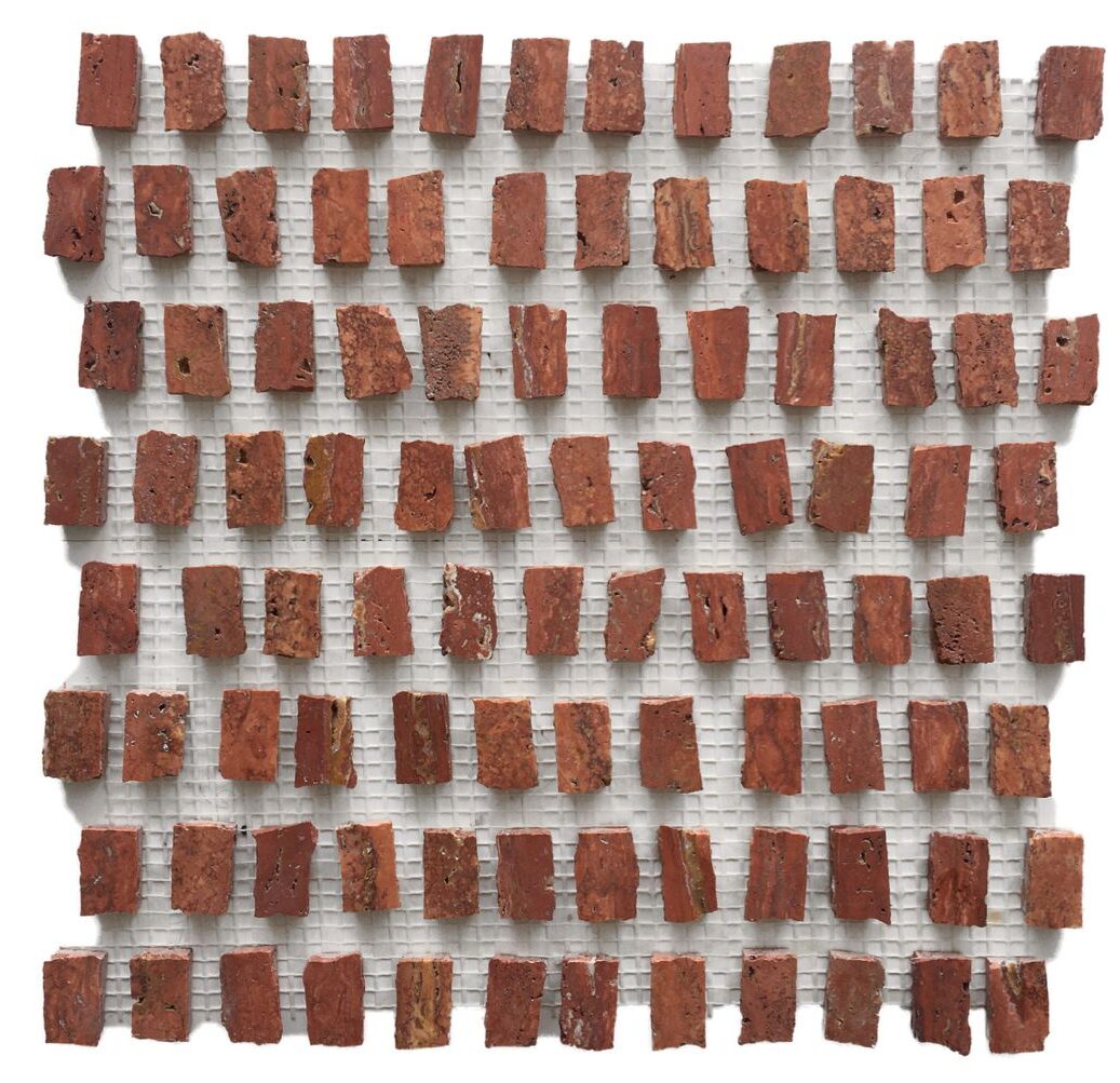 Mini Fiorano Red Travertine Honed Moasic